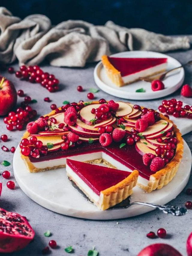 Gluten-Free Cranberry Tart with Almond Crust (Vegan) recipe